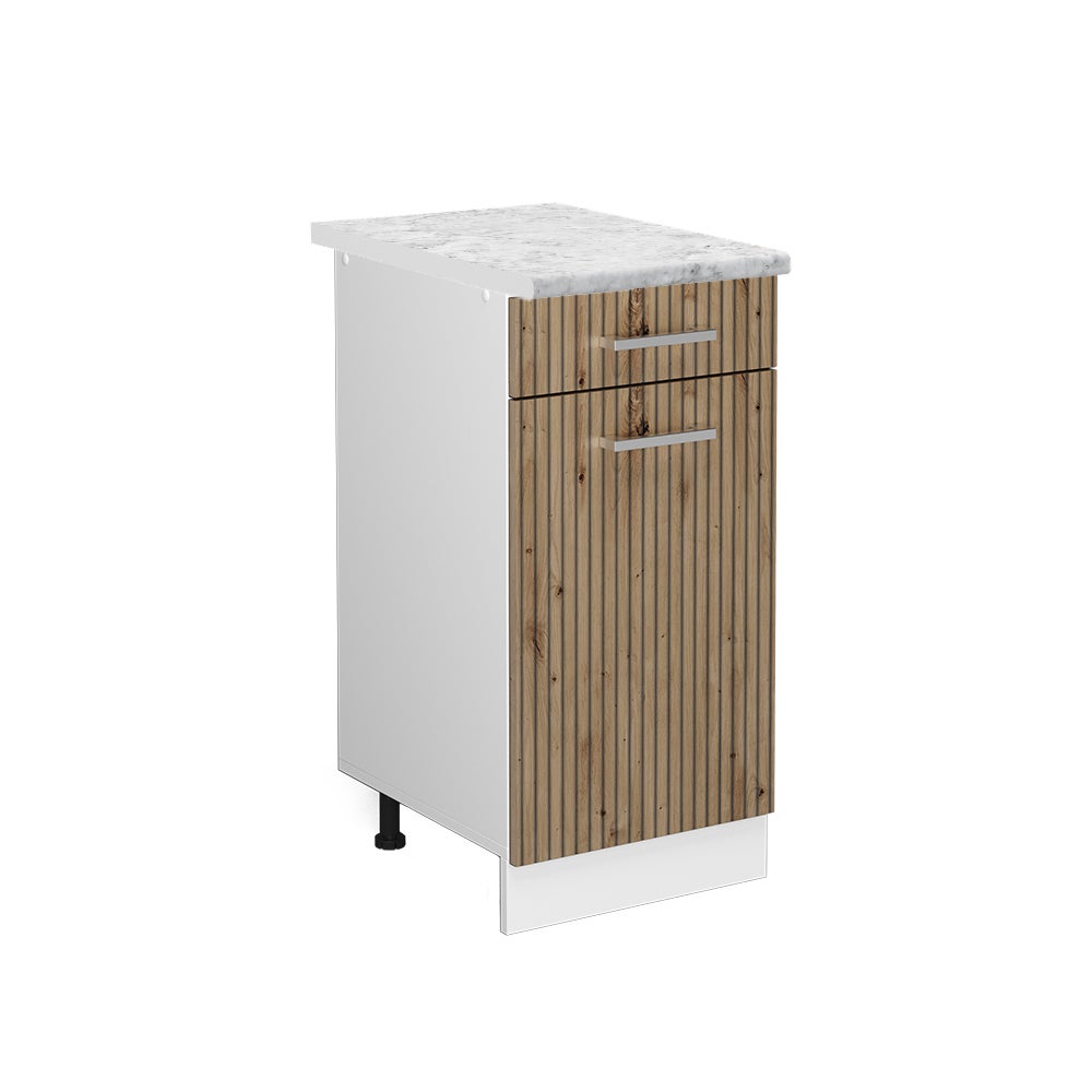 Vicco Szafka dolna do kuchni R-Line, Dąb rzemieślniczy, 40 cm , BP Marmur