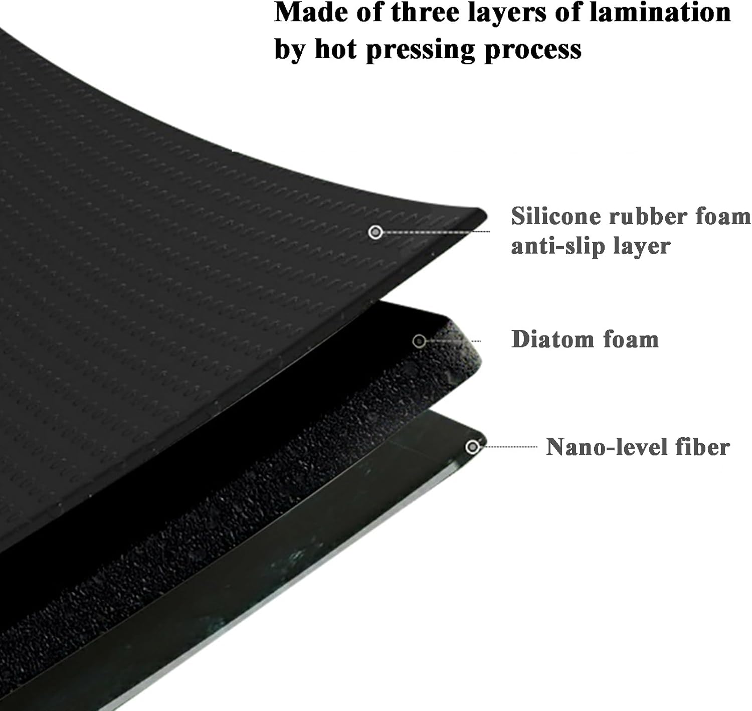 Tapis de bain absorbant en terre de diatomées, tapis de sol antidérapant, tapis de bain à séchage rapide (40 × 60 cm) - 4