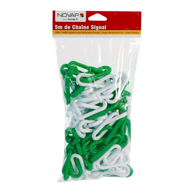 Chaîne Ø 10mm x 5m Vert/Blanc en sac - SIGNAL - 1205765