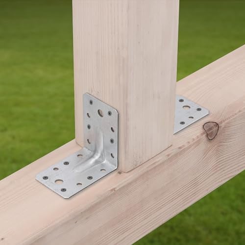 Lot de 12 Cornières en acier 90x900x65 mm - Equerres de fixation galvanisées renforcées - Connecteurs d'angle - KOTARBAU - 6