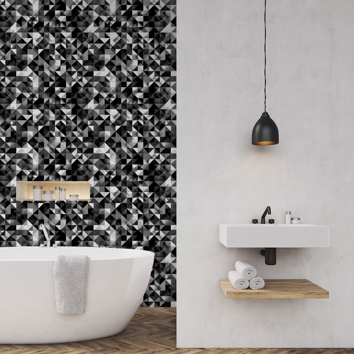 Adesivo scandinavo dolce notte - Sticker adesivo - adesivi murali - 60x60cm - 7