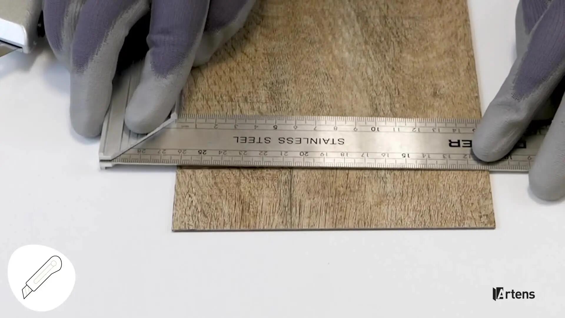 ARTENS - Sol PVC - Dalles PVC adhésives SEREN - FORTE - Effet pierre - Gris foncé - Dimensions L.60,96 cm x l.30,48 cm - Epaisseur 2 mm - 2,23 m²/ 12 - 9