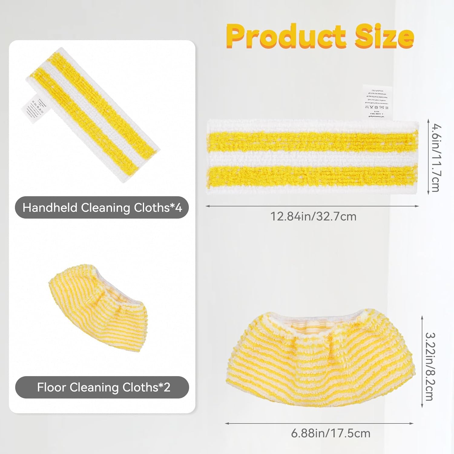 Lot De 6 Bonnettes Microfibre Pour Nettoyeur Vapeur Kärcher EasyFix - Compatible SC1 à SC5 - Lavable Et Réutilisable