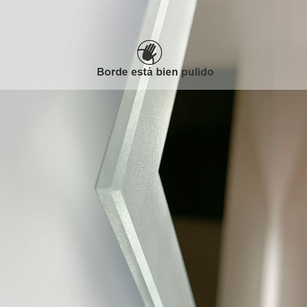 100 x 80 cm Espejo de baño led con iluminación, botón táctil,antivaho - 4