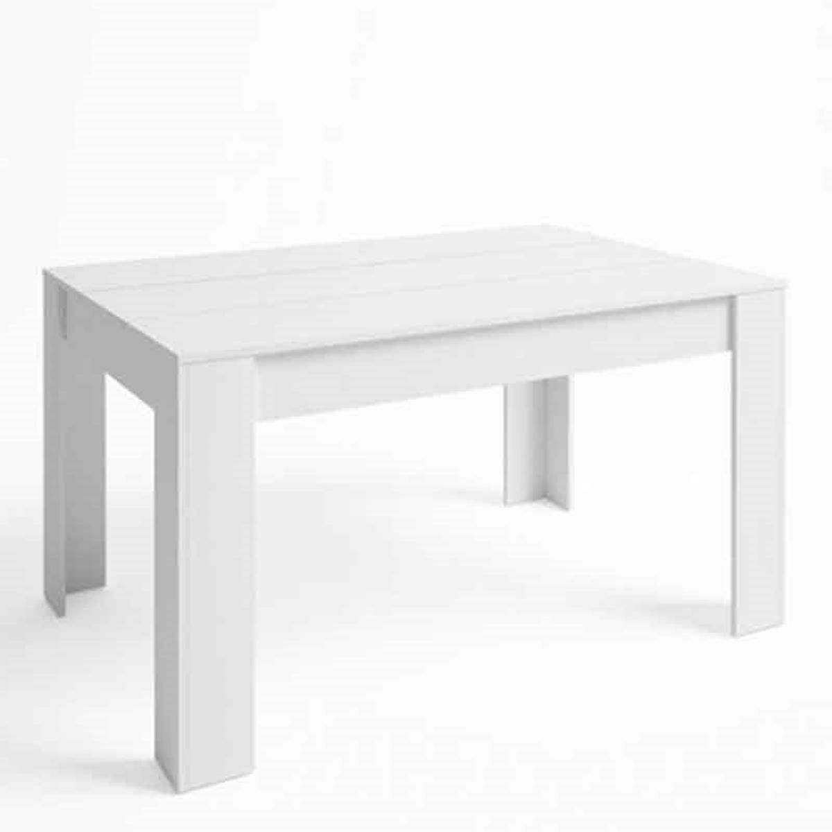 Mesa de comedor Bass extensible blanco mate 76,1x140,4-200x90,4 cm - 2