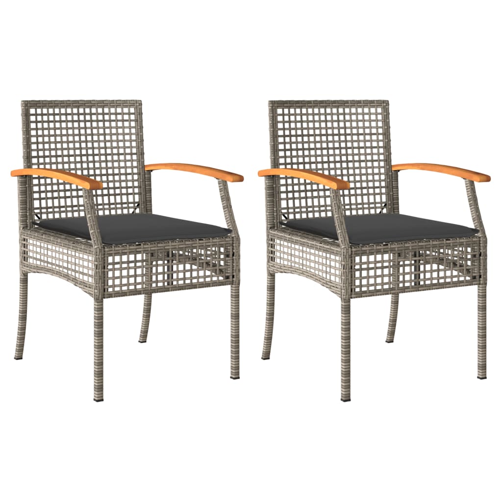 Banc De Jardin Outsunny 2 Places Avec Rangement 160L - Rotin PE - Coussin Inclus - 112 Cm Gris