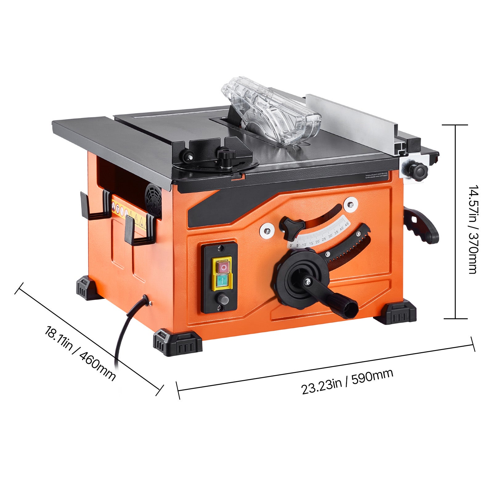 Sierra de mesa para construcción,SucceBuy 210 mm,1200 W,capacidad de corte 225 mm,velocidad de corte 4800 rpm,hoja de 24 dientes incluida - 2