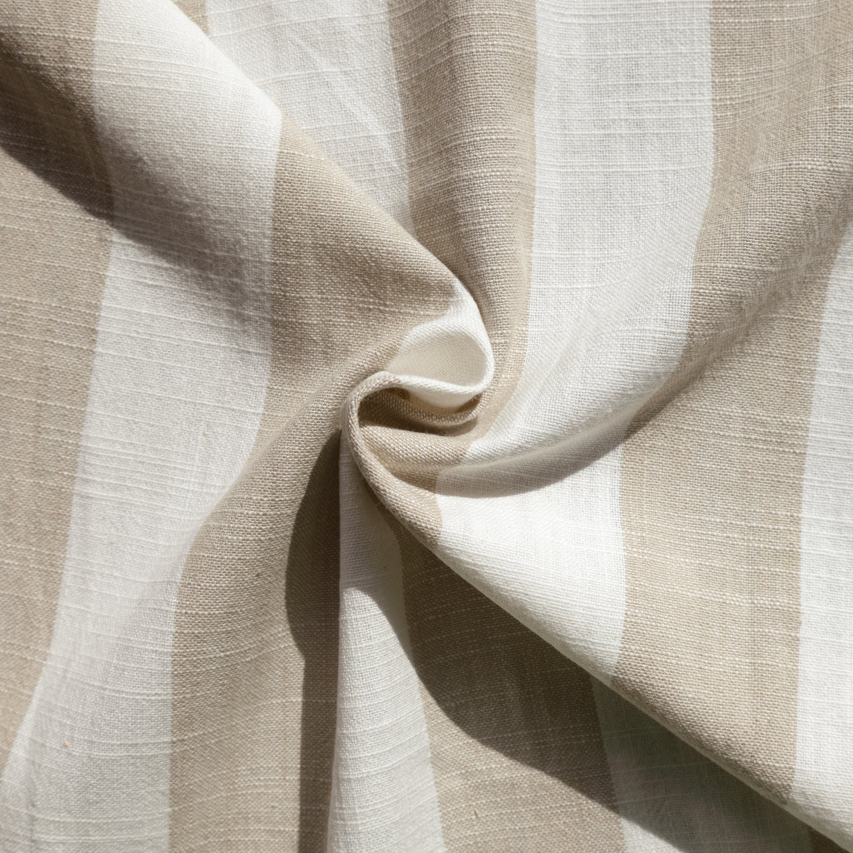 Édredon réversible coton flammé motifs rayures et vichy LOURMARIN - Beige - 70x200 cm - Coton - 6