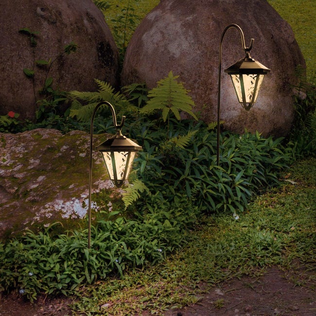 Luci Solari Da Giardino 6 Pezzi - LED Impermeabili A Energia Solare Per Viali, Cortili E Paesaggistica - Foto 4