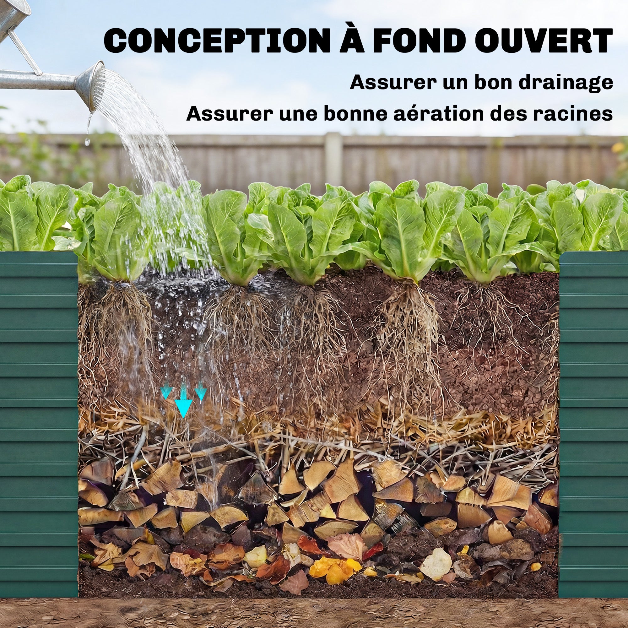 Carré potager acier galvanisé Outsunny - 6