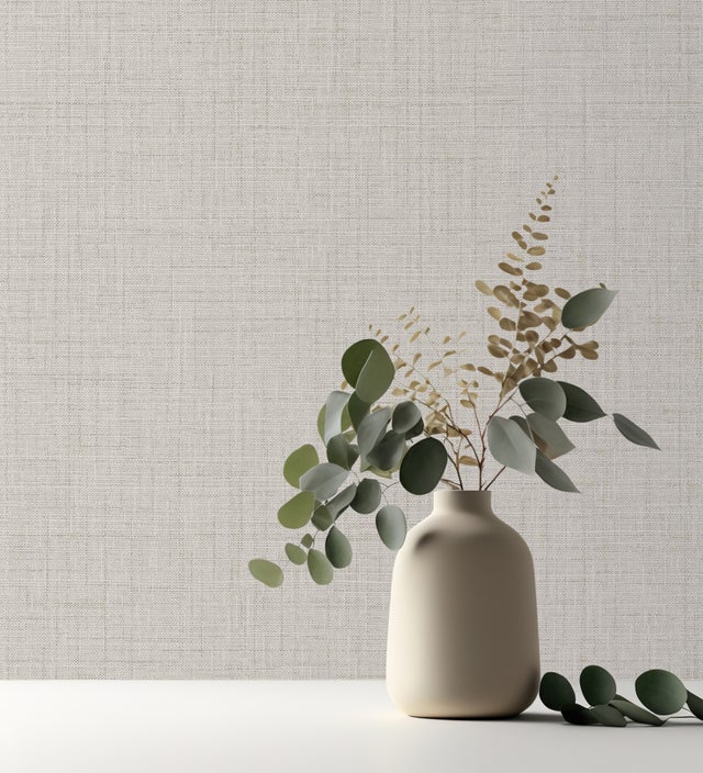 Papel de parede vinílico ecológico efeito linho com suave texturizado - Neville Texture 682370 da GAULAN - Rolo de 10 m x 0,52 m