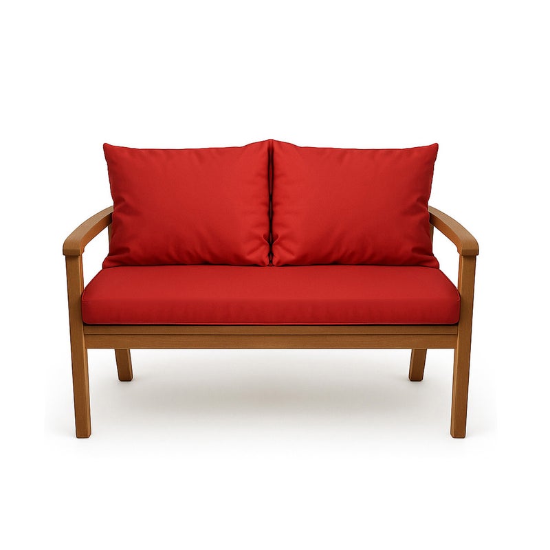 Poduszka ogrodowa na ławkę 130x60x50cm poduszka na meble ogrodowe czerwona, poduszka na balkon taras, poducha ogrodowa na huśtawkę