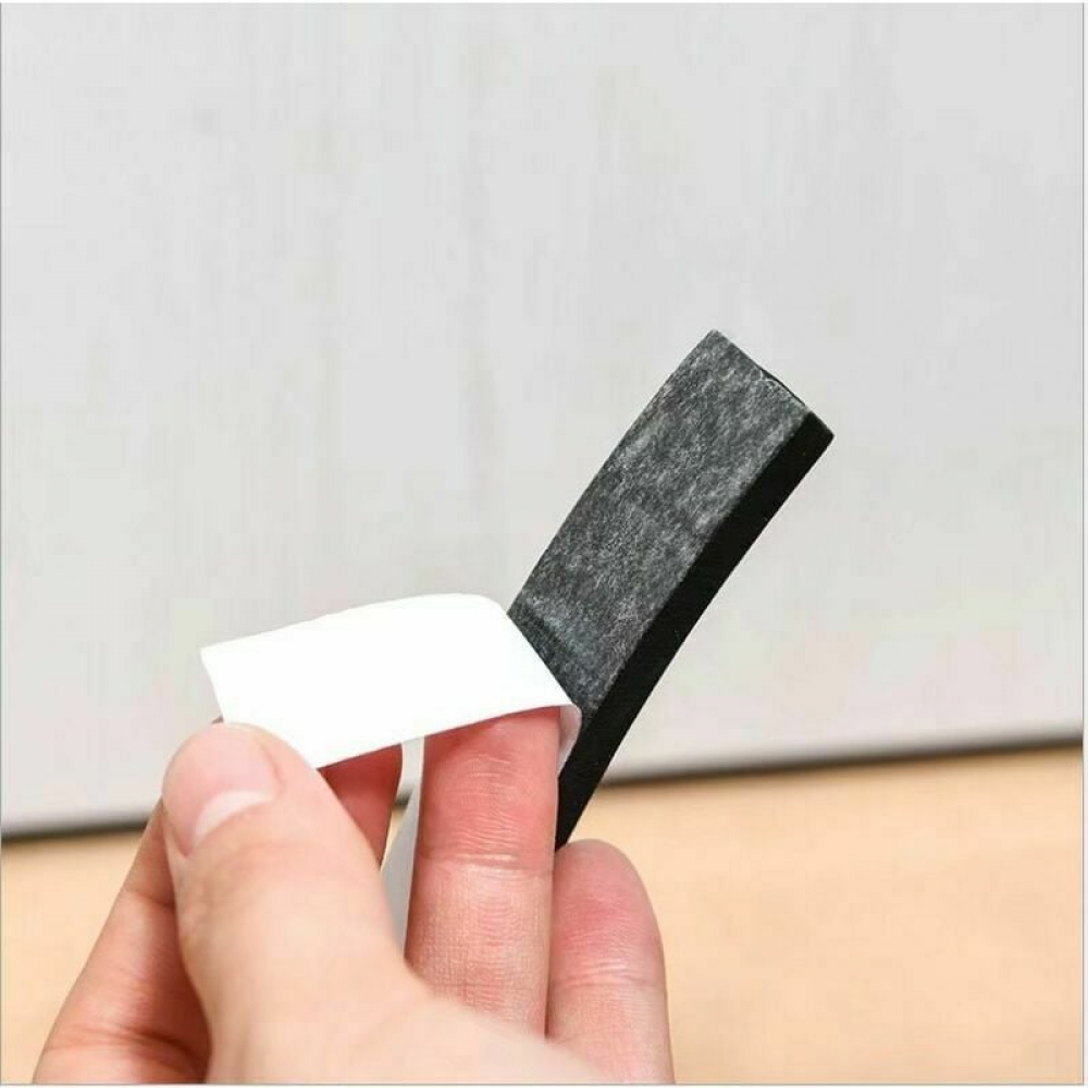 Tiras adhesivas de espuma para sellar puertas y ventanas, tiras cortavientos para juntas inferiores de puertas [2 metros en 2 rollos] - 2
