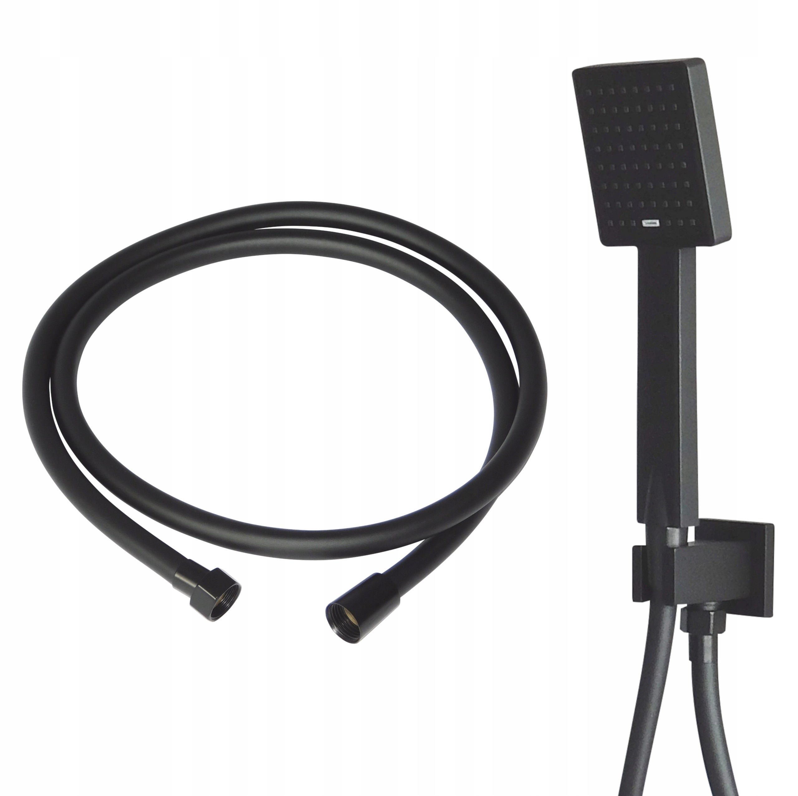 Zestaw prysznicowy podtynkowy termostatyczny Estiva Digo Black 25 deszczownica 25x25 cm czarny mat 1 szt - 3