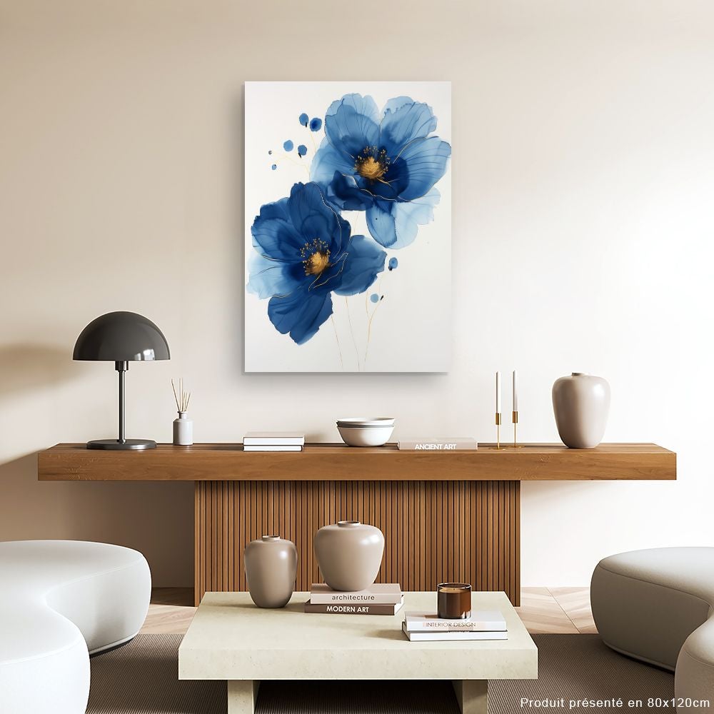 Toile murale Fleurs élégantes / 75x112cm / Fabriqué en France / Décoration murale / DADA ART - 2