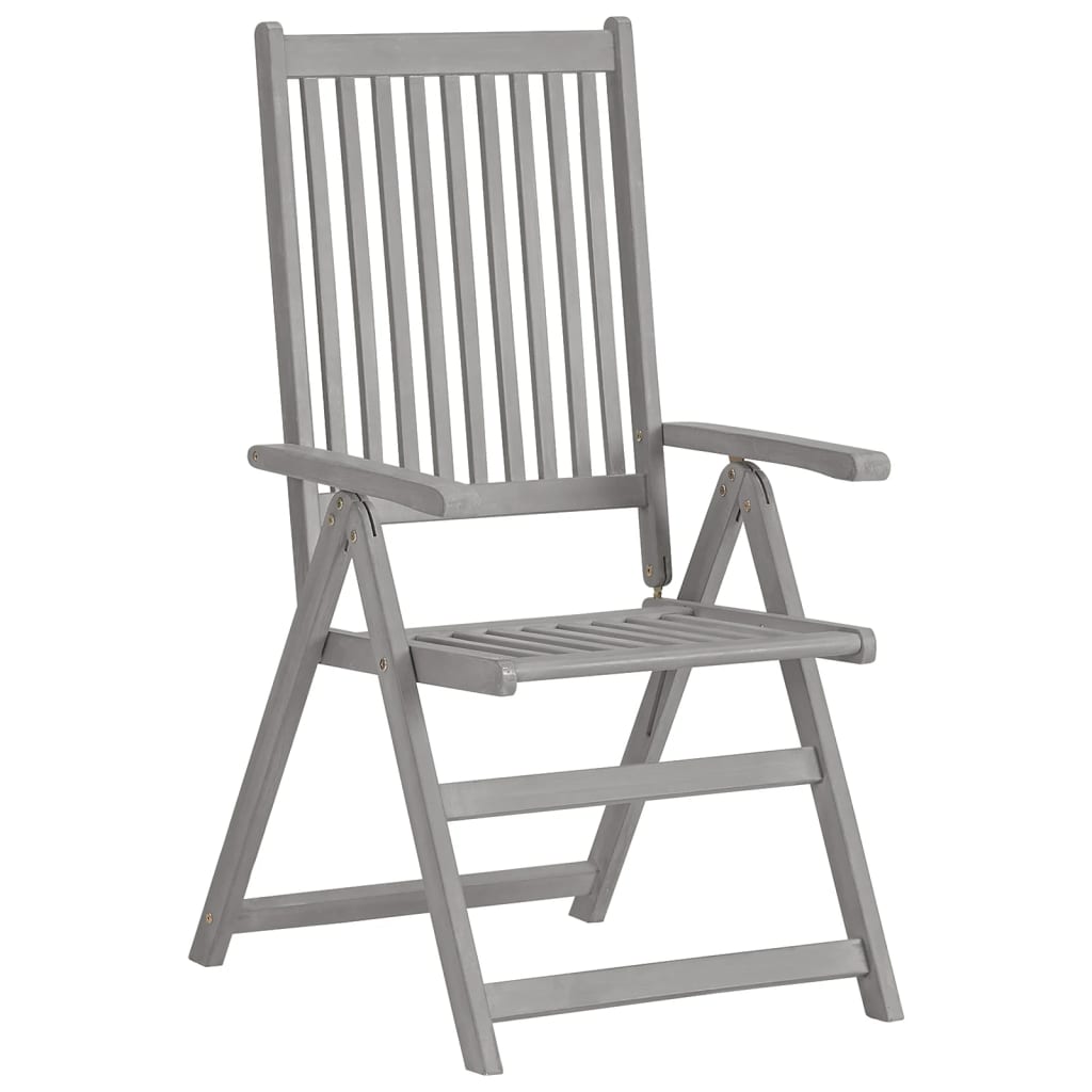 Chaises inclinables de jardin 4 pcs avec coussins Bois d'acacia - 3