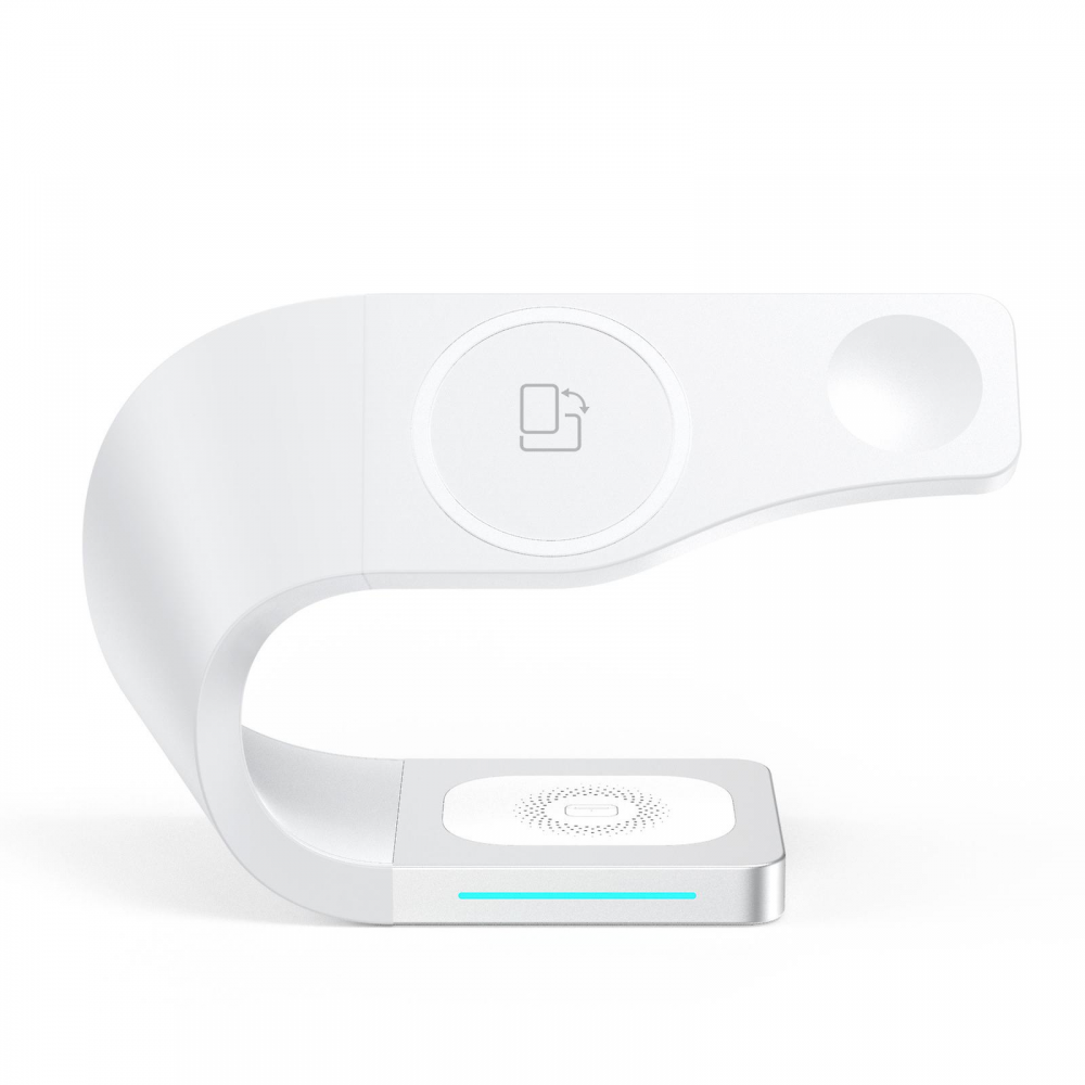Magnetyczna, bezprzewodowa stacja ładująca 4 w 1 do Apple Watch Series – biała