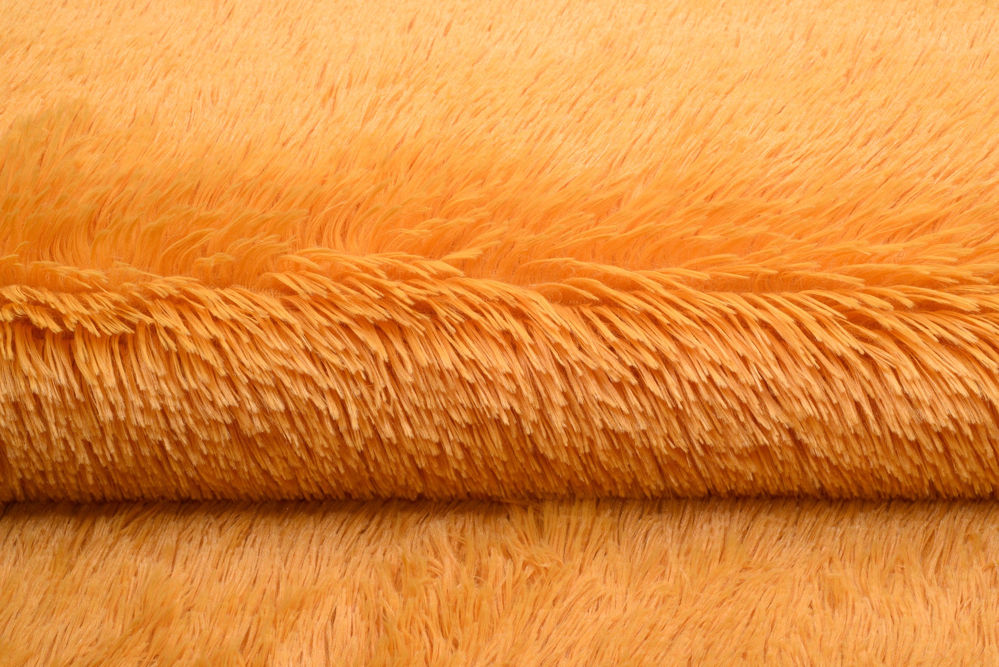 TAPISO Silk Tapis de Salon Chambre Antidérapant Bébé Moderne Orange Uni Shaggy Super Doux 140 x 200 cm - 4