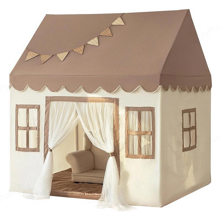 Generique casetta da gioco per bambini, tenda da gioco per bambini, tenda da gioco per bambini, casetta per giocattoli, compleanno, marrone