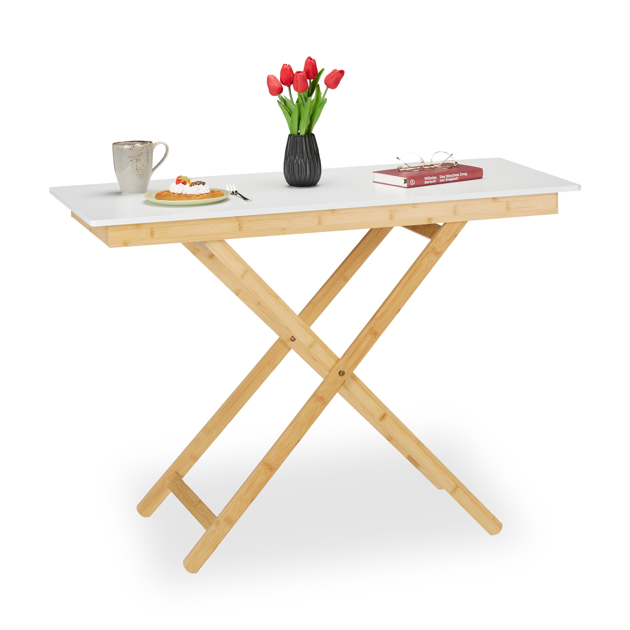 Mesa Plástico Plegable Chica Ajustable 3 Alturas 75 X 50 Cm. | Meses