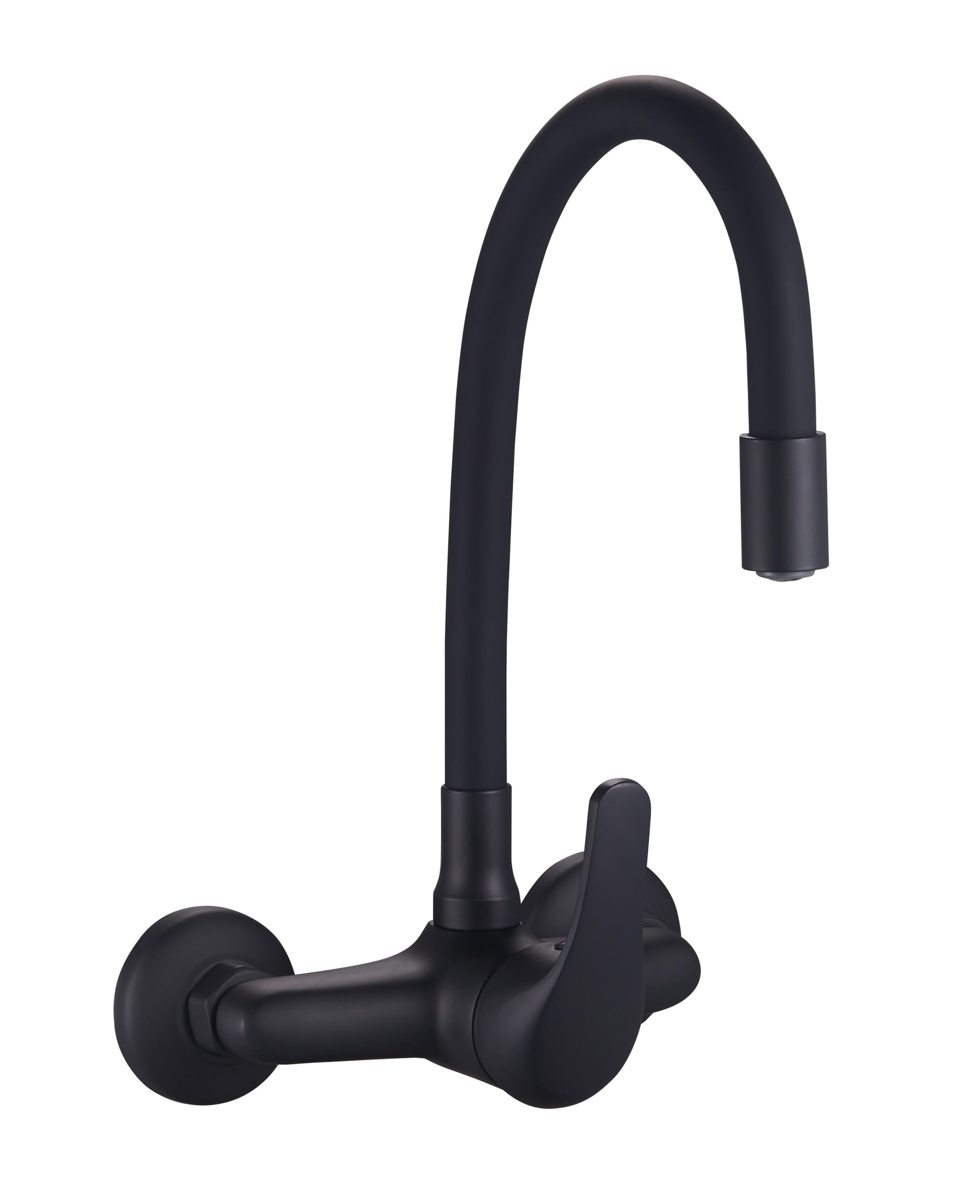 Bateria kuchenna jednouchwytowa z wysoką, elastyczną wylewką EDOUARD ROUSSEAU Ilo, czarna