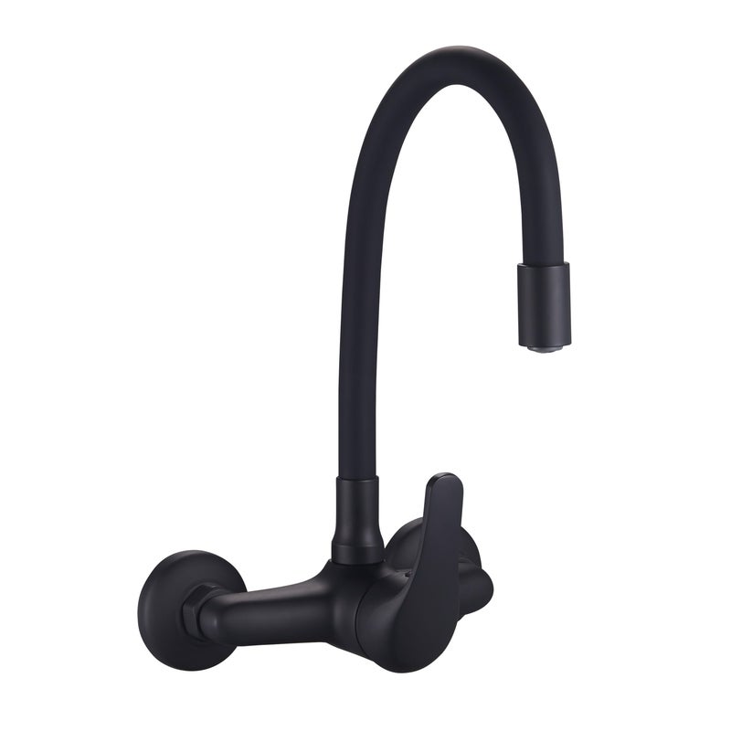 Bateria kuchenna jednouchwytowa z wysoką, elastyczną wylewką EDOUARD ROUSSEAU Ilo, czarna