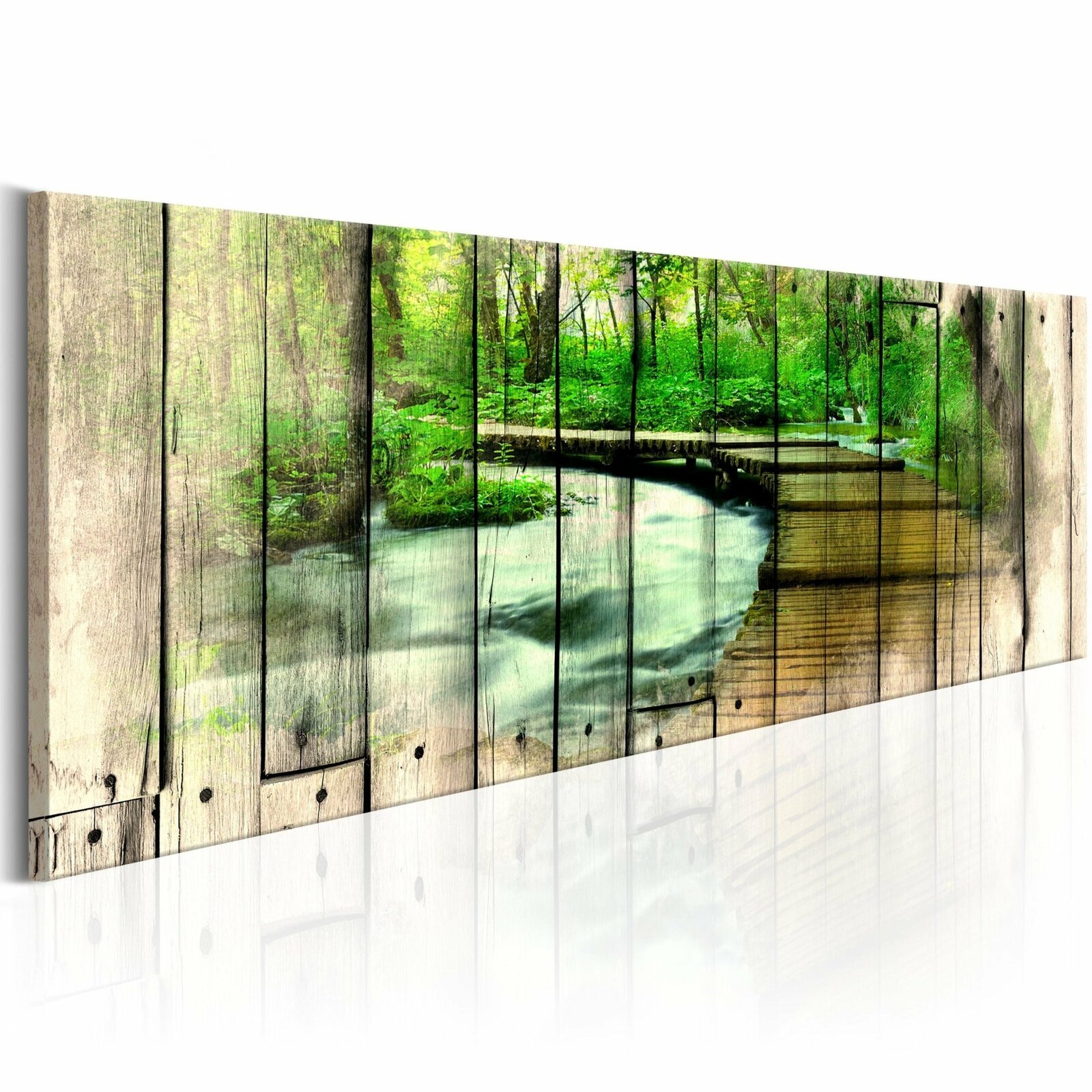Tableau souvenirs forestiers 150 x 50 cm leroy merlin