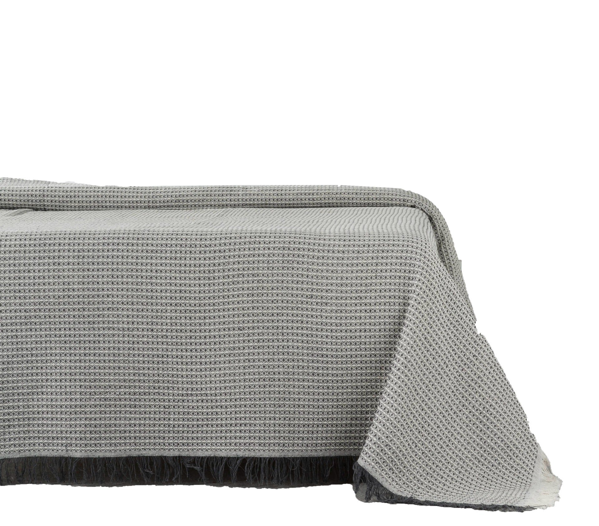 Estoralis | plaid multiusos tejido jacqard | con fleco ( 180x260 cm. anchoxalto ) modelo nido color gris