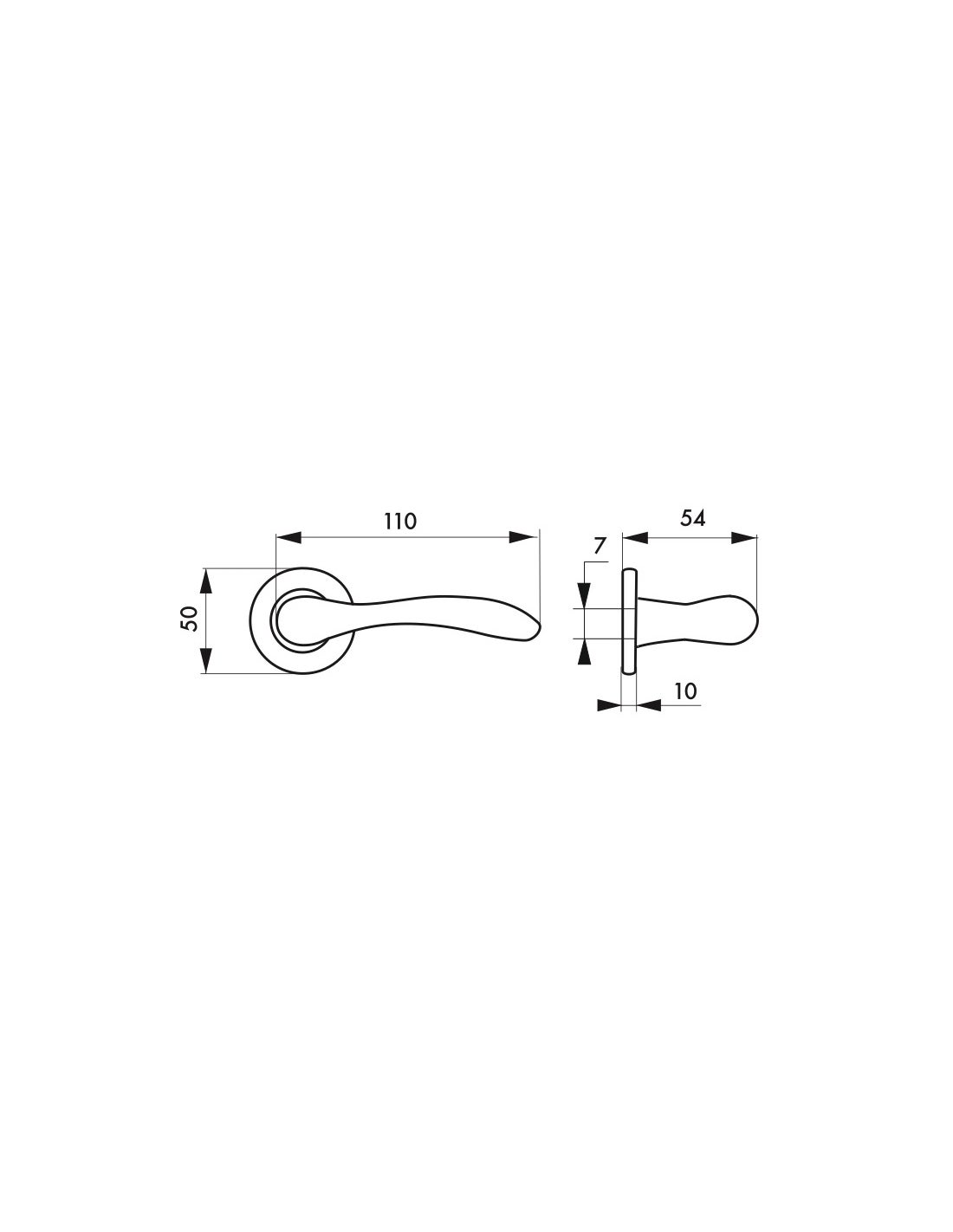 THIRARD - Béquille double nickelé satiné - 2