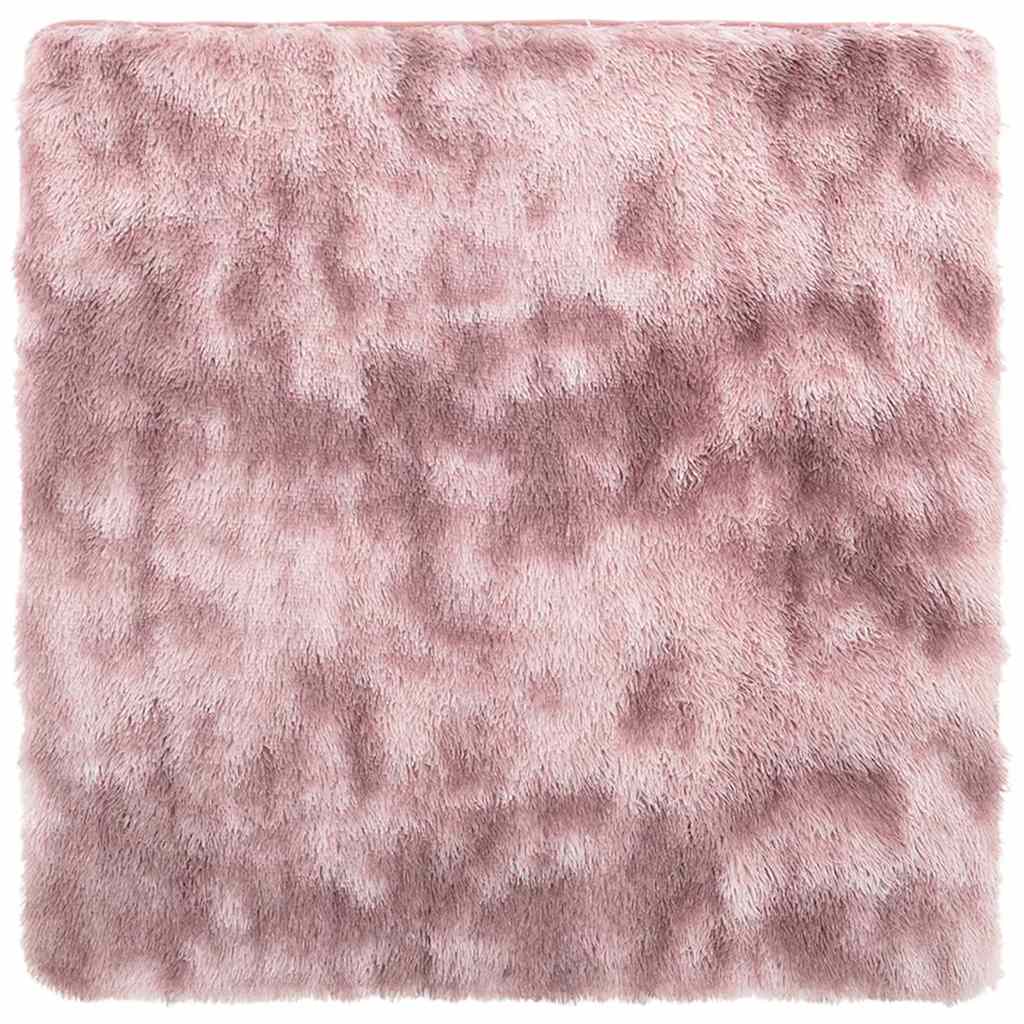 Tapis Shaggy Long Poil NAVARRA - 200x200 Cm, Rose Poudré, Polyester Doux - Salon, Chambre, Déco Cosy Et Confortable