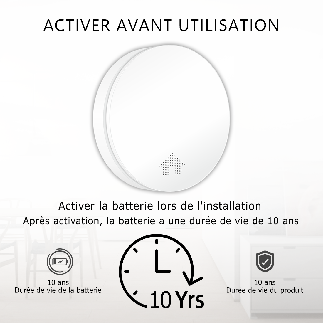 ELRO FS4610 Détecteur de fumée ultrafin avec batterie de 10 ans - 23mm - Étiquette STIWA 'Gut' & Q-Label - DIN EN14604 - 3
