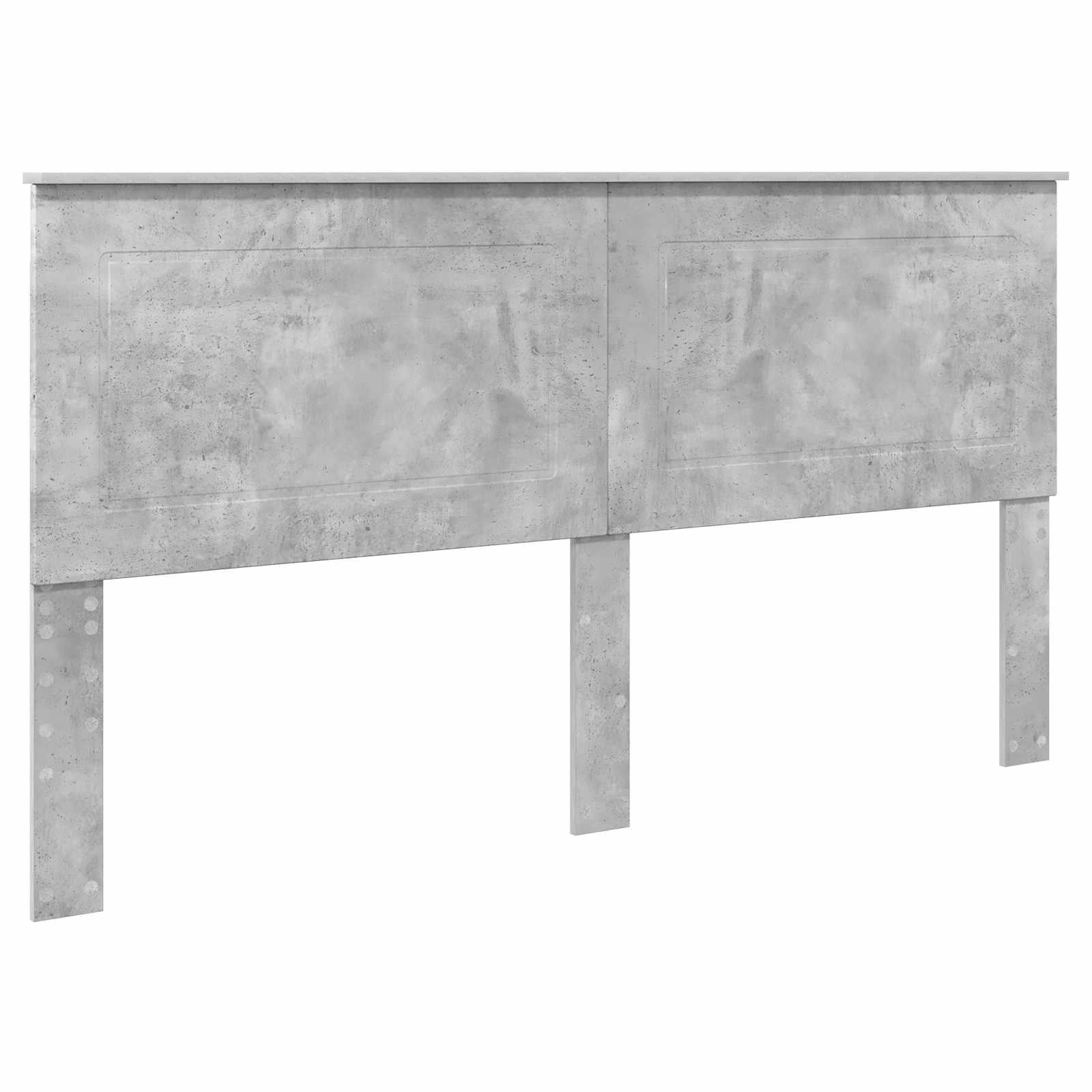 Cadre de lit gris béton 200 x 200 cm panneau de bois - 7