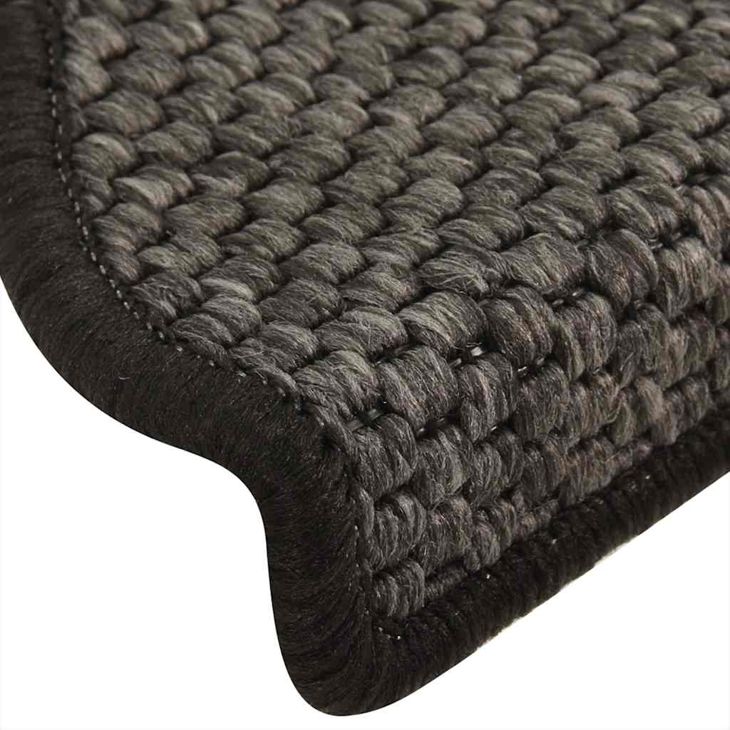 Tapis d'escalier autocollants 30 pcs | Paillasson d'escalier | Tapis de marche 65x21x4 cm anthracite CFW215469 - 7