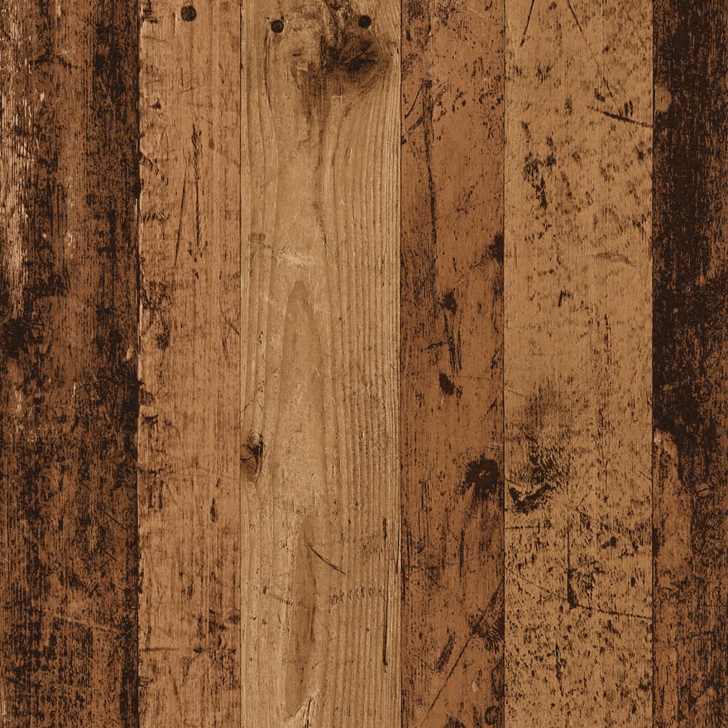Étagère d'angle murale | Étagère flottante | Étagères de rangement vieux bois 45x45x147cm bois d'ingénierie CFW66891 - 8