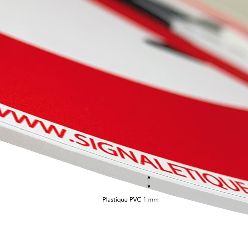 Panneau signalisation interdiction de stationner 24H/24 7J/7 mise en fourrière, Diamètre Ø 240 mm (24 cm), PVC - 4