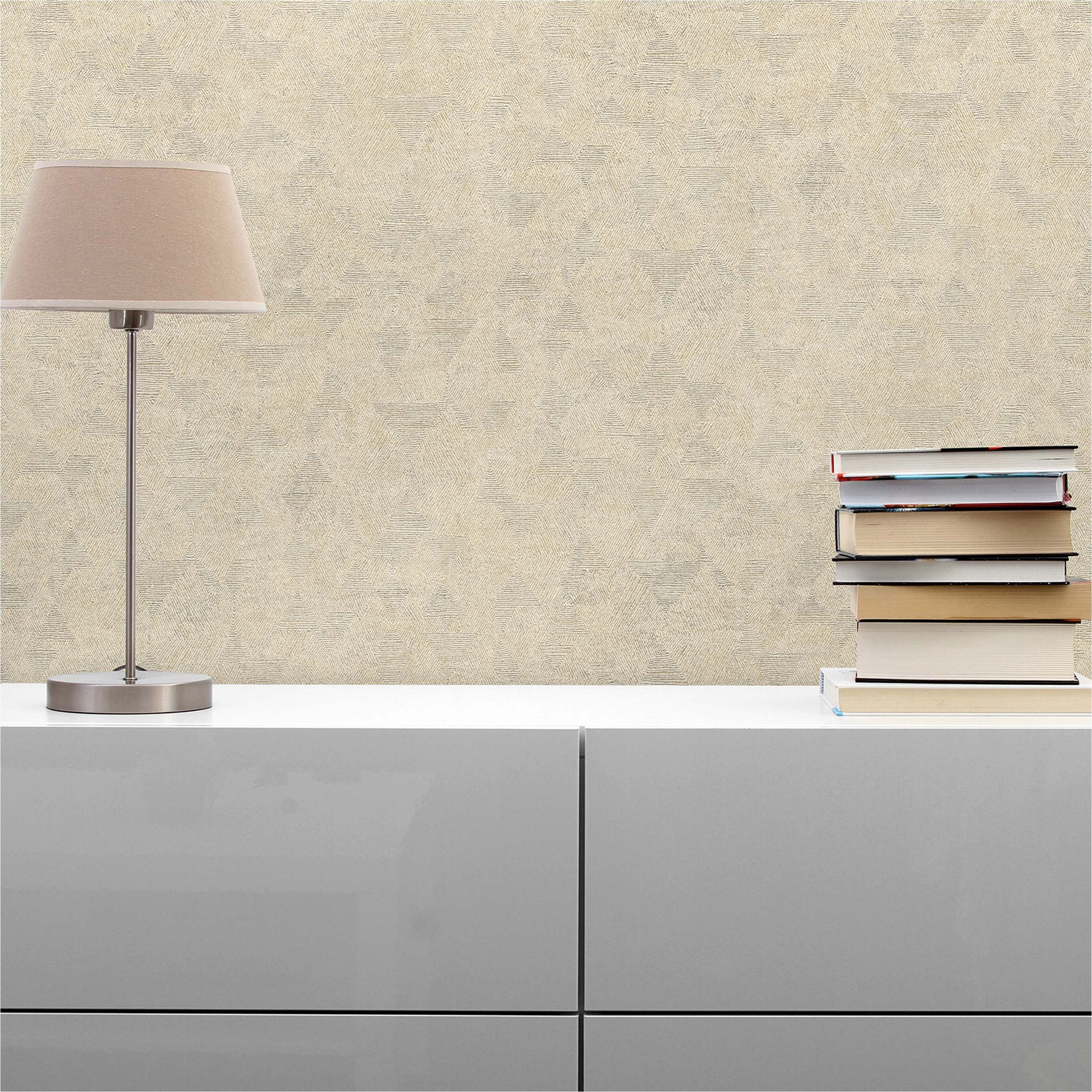 M1-No.1832 Papier peint intissé Beige Structure Géometrique | Leroy Merlin