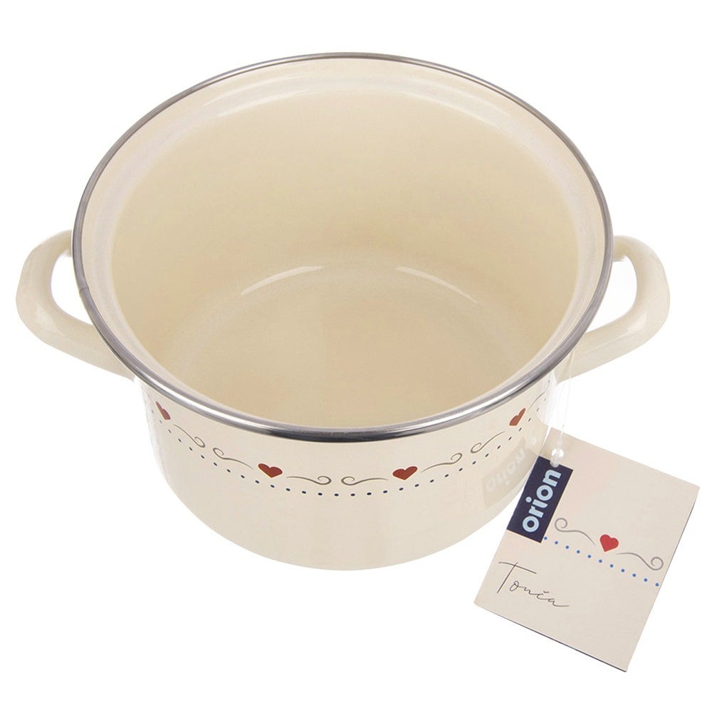 Garnek emaliowany kremowy TONCA 18 cm, 2 l - 7