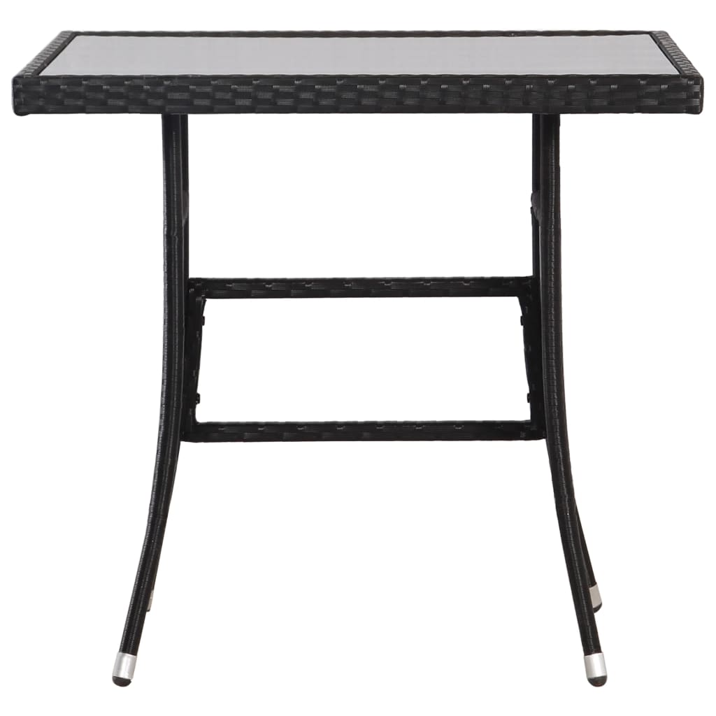 Table Jardin VidaXL 58x58x41 Cm - Rotin Synthétique Anthracite, Léger Et Résistant Aux Intempéries Pour Terrasse/Balcon