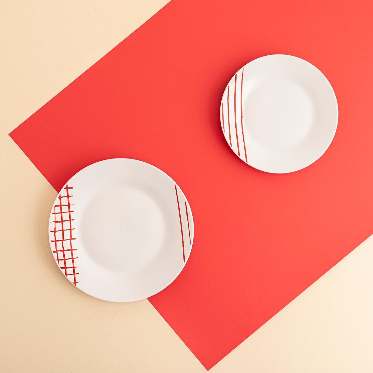 Vajilla Porcelana 18 Piezas - 6 Personas Quid Kansas - Rojo Apto Microondas - 2