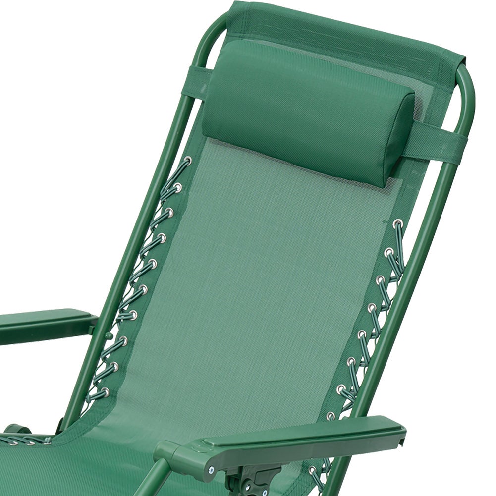 Sdraio Zero Gravity HEMUYT Con Cuscino - Pieghevole, Portatile, Per Esterni E Giardino, Grigio