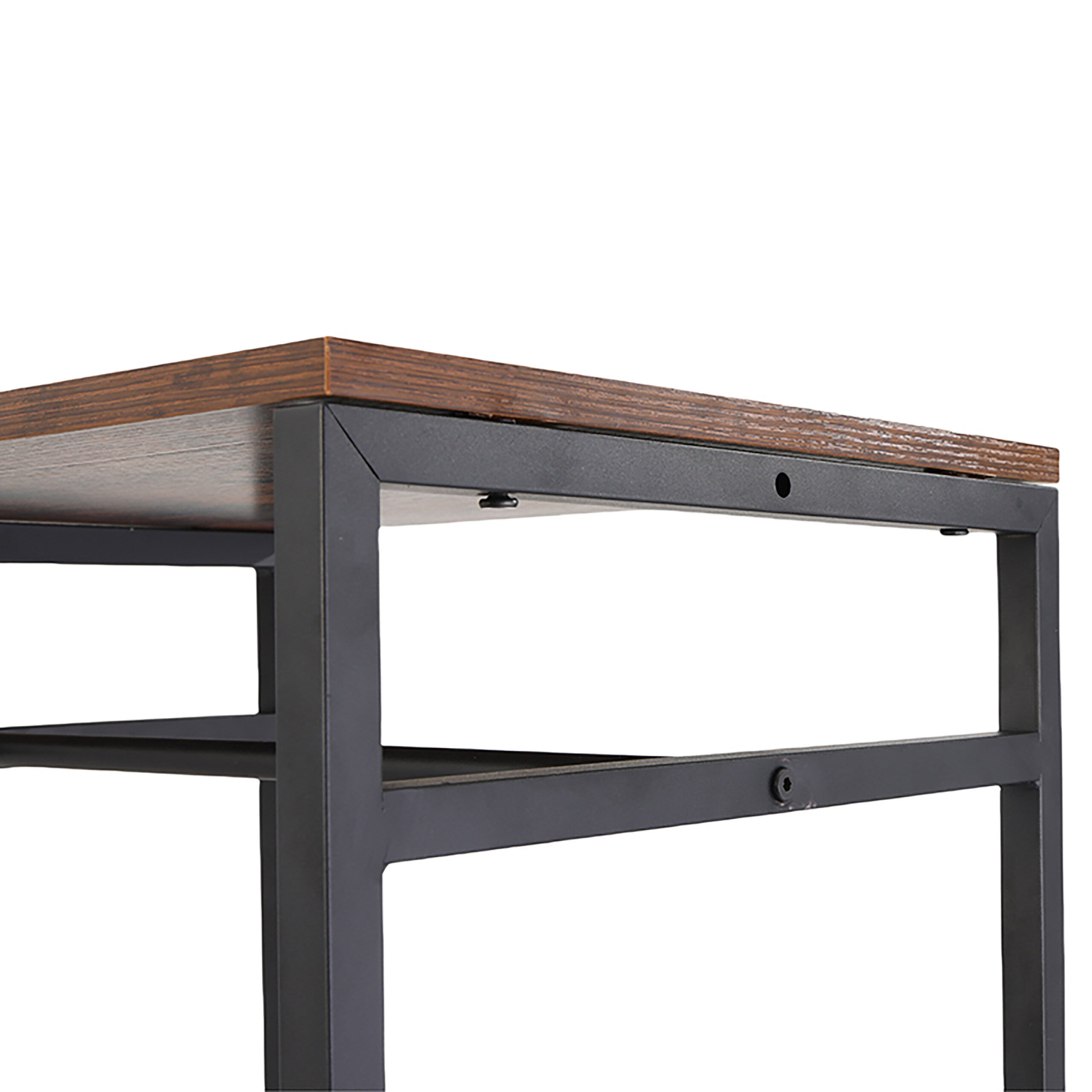 Cabideiro, aberto, armário, prateleiras e barra, 180 x 141 x 40 cm, cabideiro, metal, preto/castanho, Relaxdays - 8