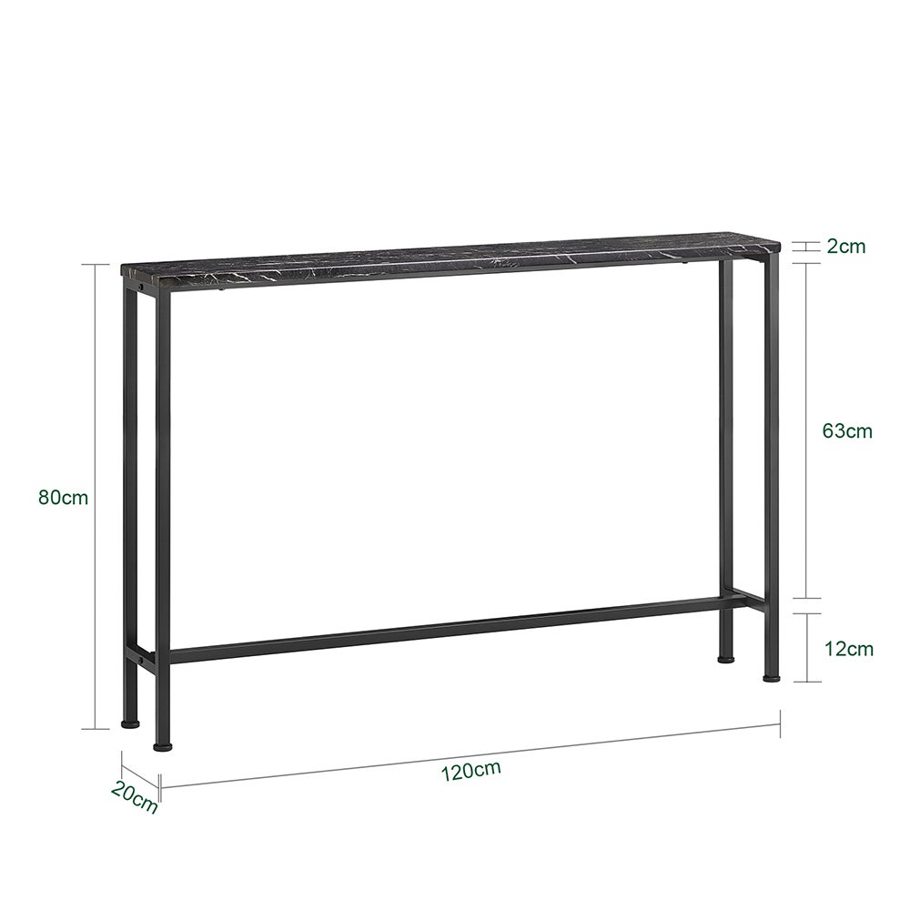 SoBuy FSB19-XL-SCH Table Console Table d'appoint Bout de canapé Table d’entrée Cadre et 4 Pieds en Fer Noir - 3
