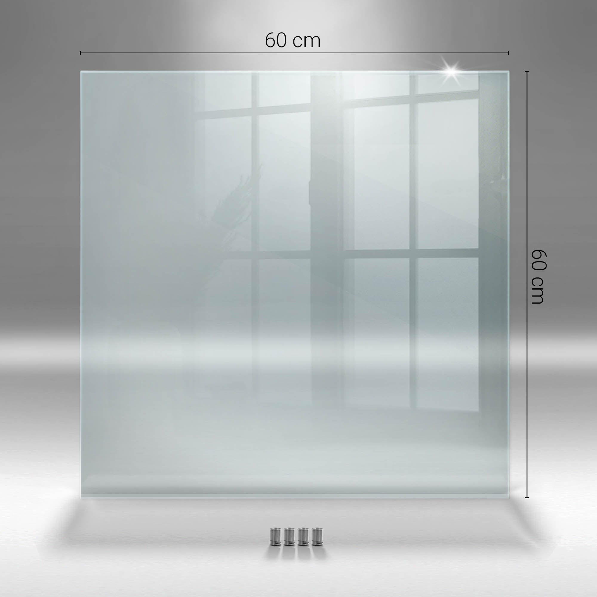 Panneau crédence verre transparent 60x60 cm – fond de hotte avec fixation murale, facile à nettoyer - 5