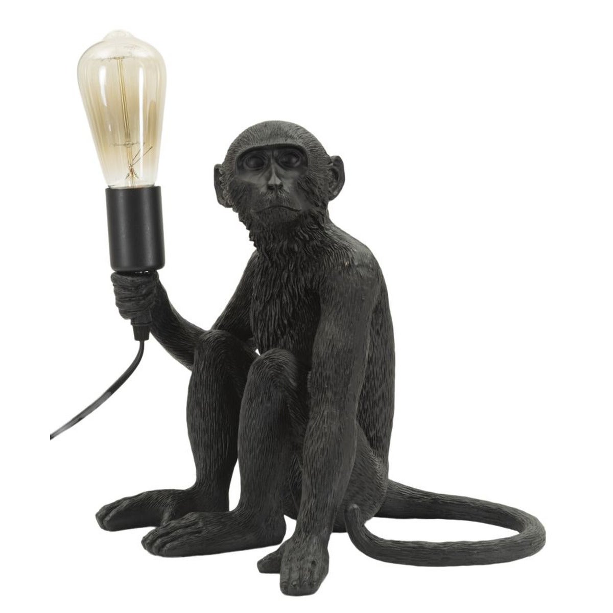 Lampa Stołowa Małpa 1, Poliester, Czarny, Seven Design