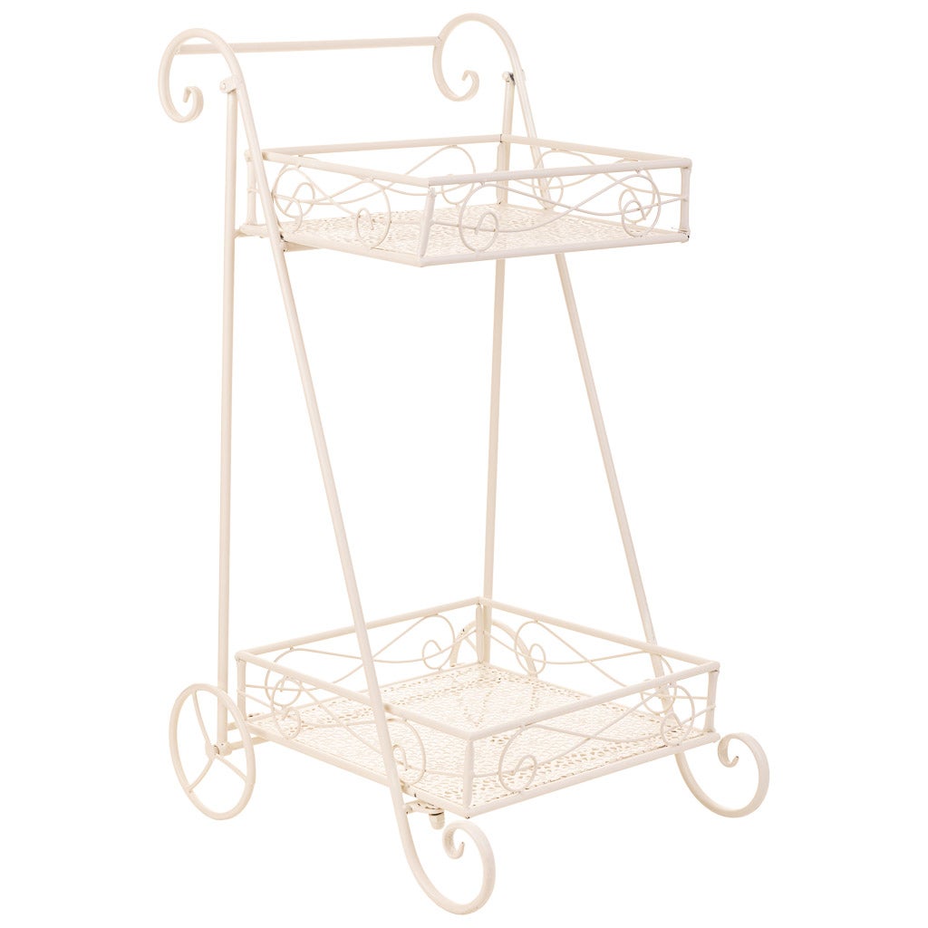 Fijalo  Carrito 2 Baldas Para Macetas De Forja Blanco , Leroy Merlin