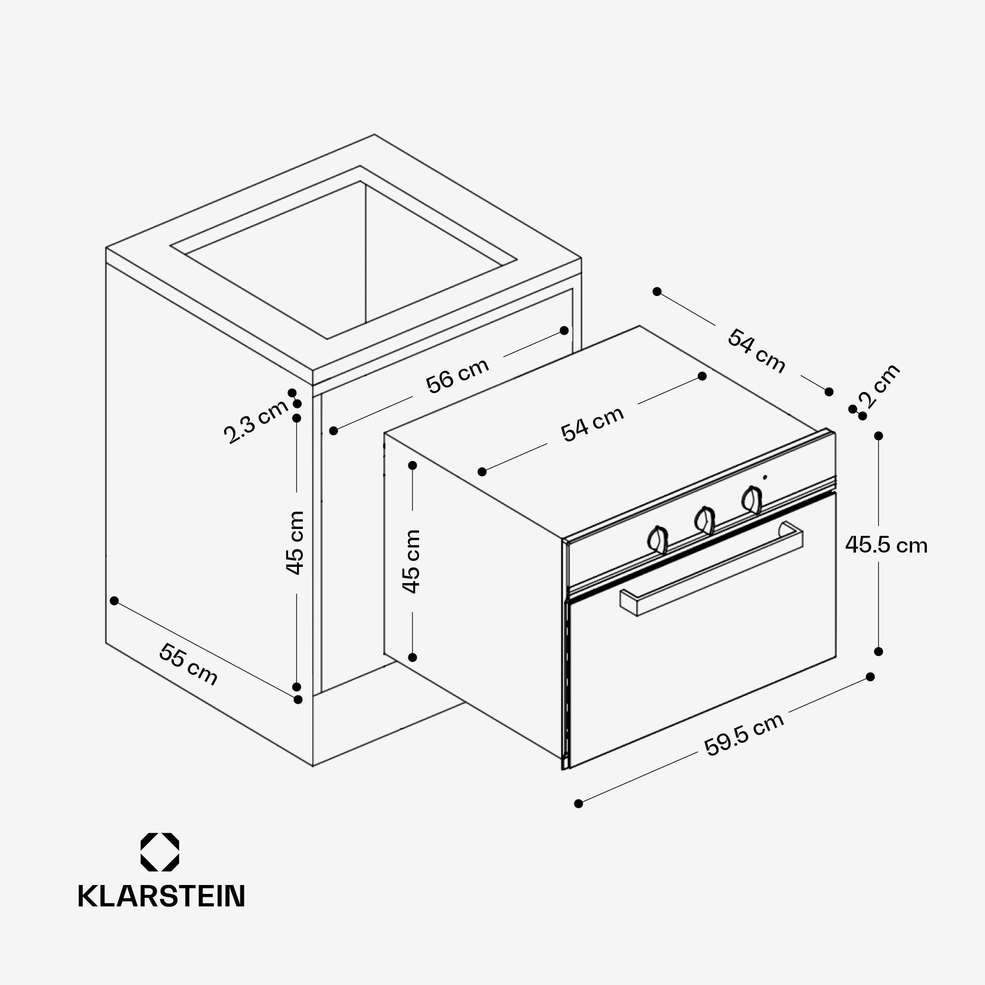 KLARSTEIN Four encastrable compact SpaceSmart Blanc - 7