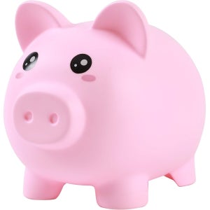 Leikurvo Tirelire Cochon Rose Kawaii – Tirelire Mignonne En Plastique Pour Enfants Filles Garçons
