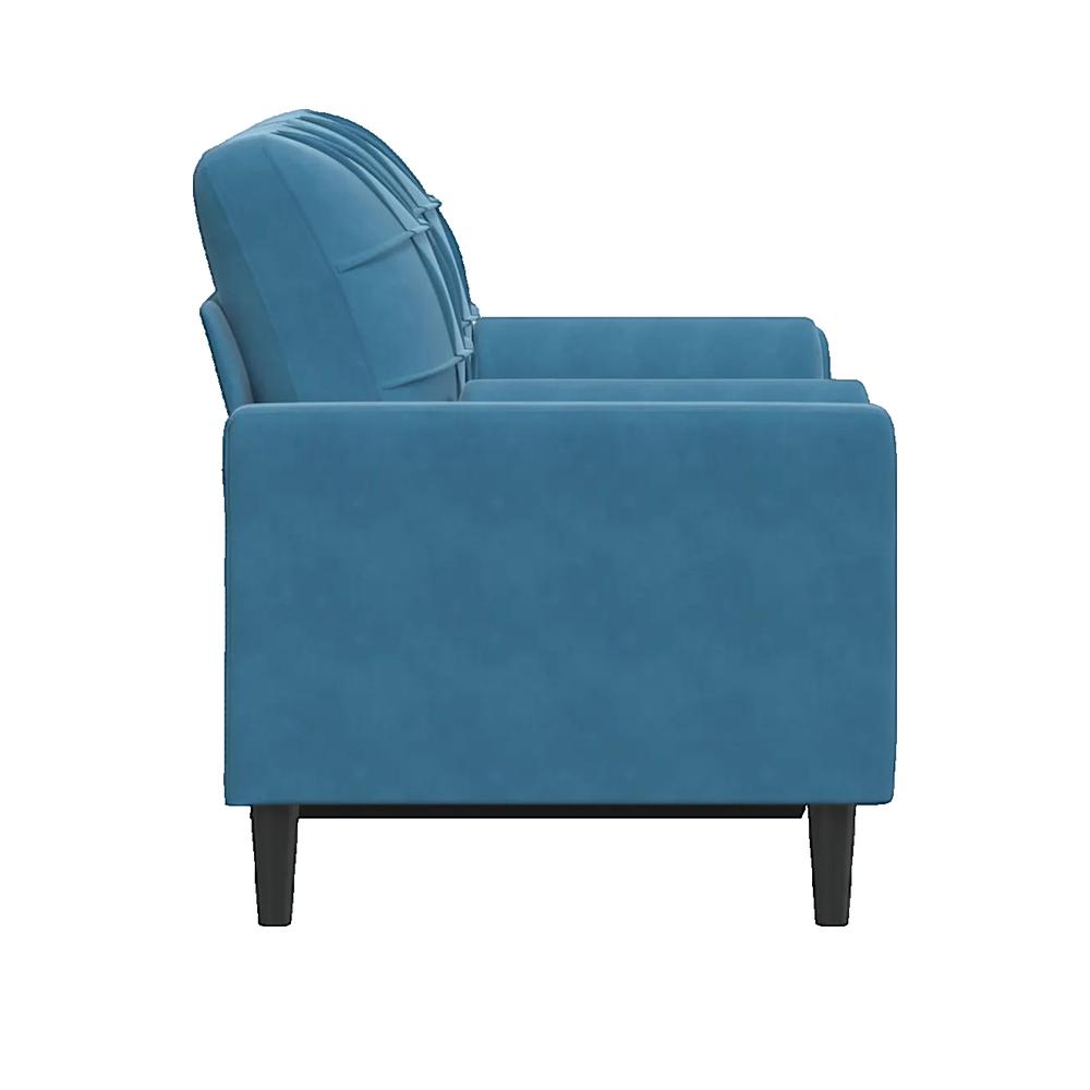 Vidaxl Sofá De 2 Plazas Con Cojines Terciopelo 120 Cm Azul , Leroy Merlin