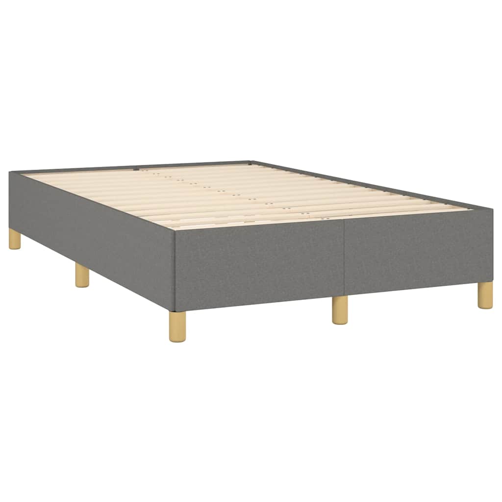 Cadre de lit sans matelas gris foncé 120 x 190 cm tissu - 3