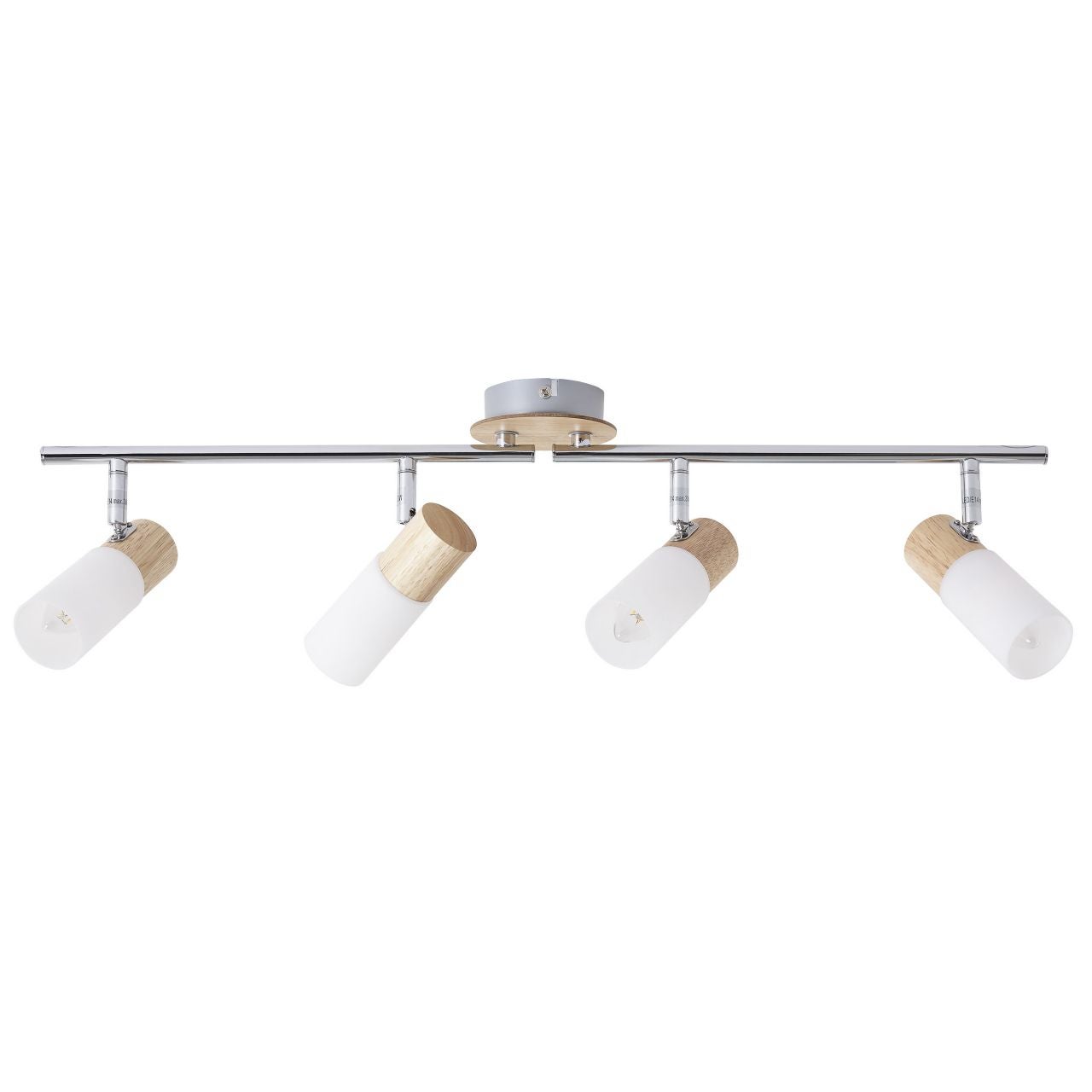 Lampa BRILLIANT, świetlówka 4-płomienna Avia, kolor czarny/drewniany, metal/drewno, 4x D45, E14, 40W, żarówki w kształcie łezki (nie dołączone), A++ - 2